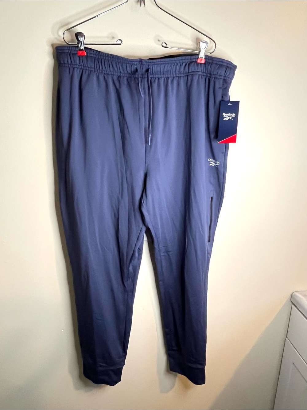 Reebok Men's Navy Performance Jogger Track Pants Slim